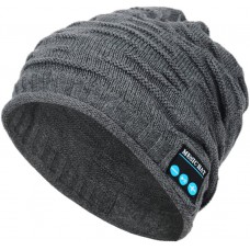 Wireless Bluetooth Beanie,Unisex Outdoor Sport Knit Hat with Stereo Speakers &amp; Microphone
